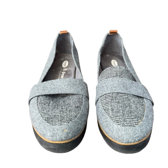 Dr. Scholl's Shoes Webster Loafer Grey Flannel w/ Plaid Pattern Vamp Size 8.5 - Picture 5 of 11